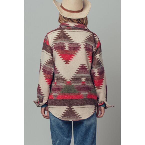Urban Daizy Aztec Print Jacket - Western-Inspired, Relaxed Fit - Picture 5 of 8